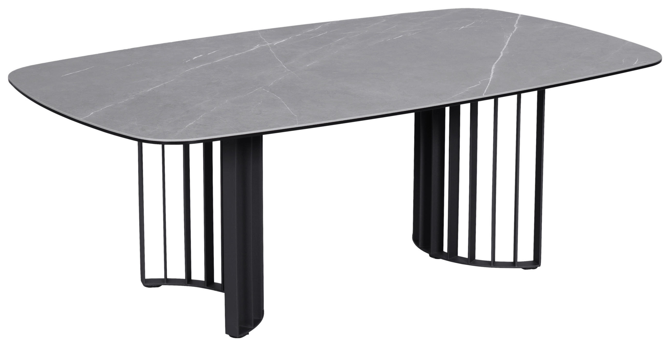 COUCHTISCH ESG 120/70/42 cm Grau, Schwarz  - Schwarz/Grau, Design, Glas/Keramik (120/70/42cm) - Novel