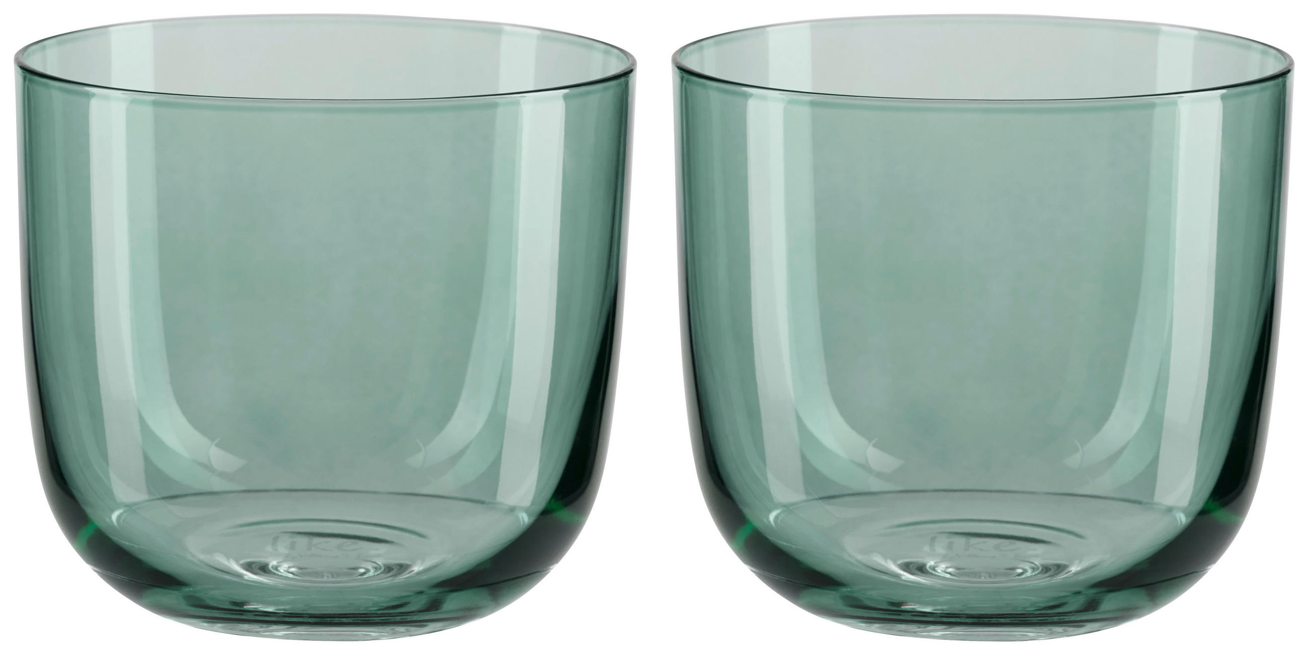 WASSERGLAS 280 ml 2-teilig  - Grün, Design, Glas (280ml) - like.Villeroy & Boch