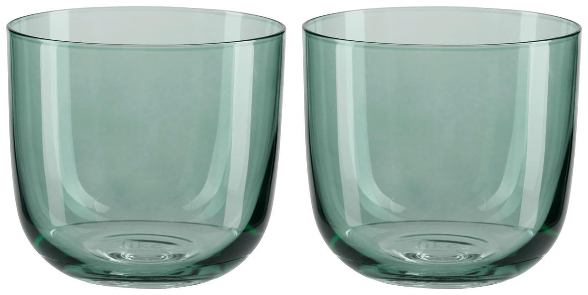WASSERGLAS 280 ml 2-teilig  - Grün, Design, Glas (280ml) - like.Villeroy & Boch