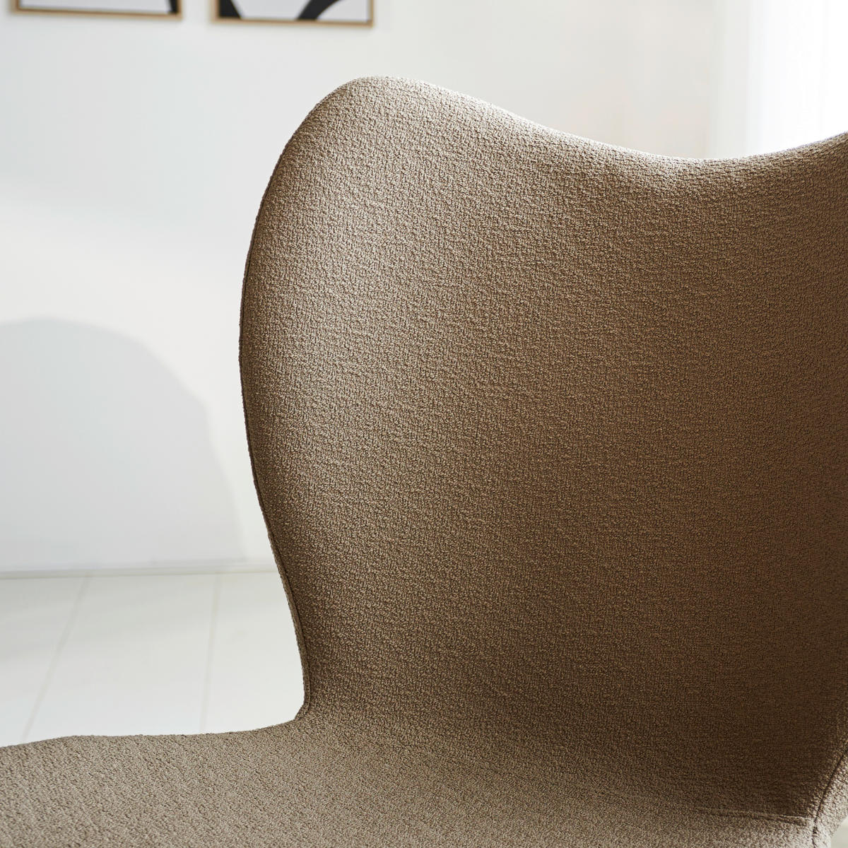 SADA STOLIČIEK 2 kus - čierna/sivohnedá, Modern, kov/textil (50/88,5/42cm) - MID.YOU