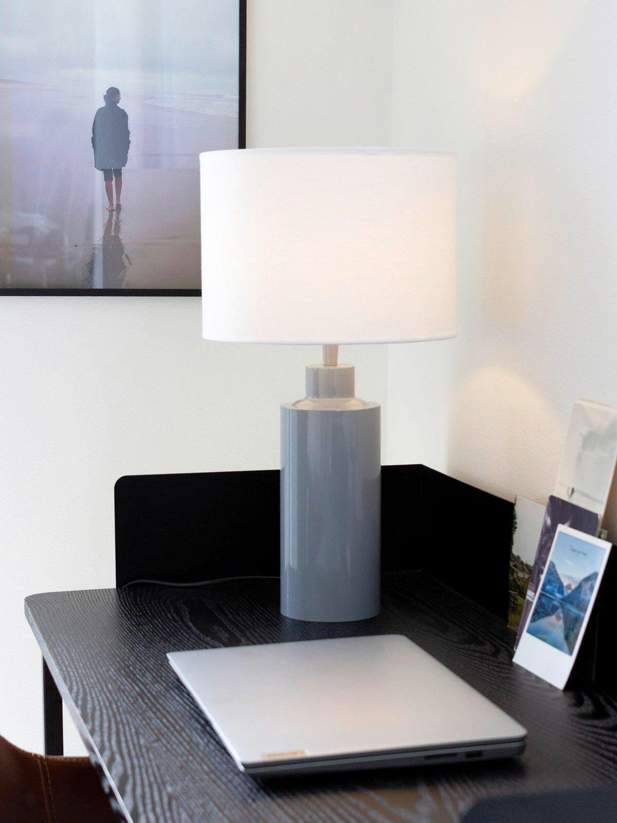 TISCHLEUCHTE PR Home Solo - Blaugrau, KONVENTIONELL, Metall (55cm)