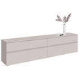 LOWBOARD  220/52/40 cm 4 Schublade(n) stehend, hängend  - Kaschmir/Silberfarben, Design, Holzwerkstoff/Kunststoff (220/52/40cm) - Xora