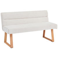 KLUPA  boje hrasta, bež  drvo, metal, tekstil      - boje hrasta/bež, Moderno, drvo/metal (140/82/61cm) - Livetastic