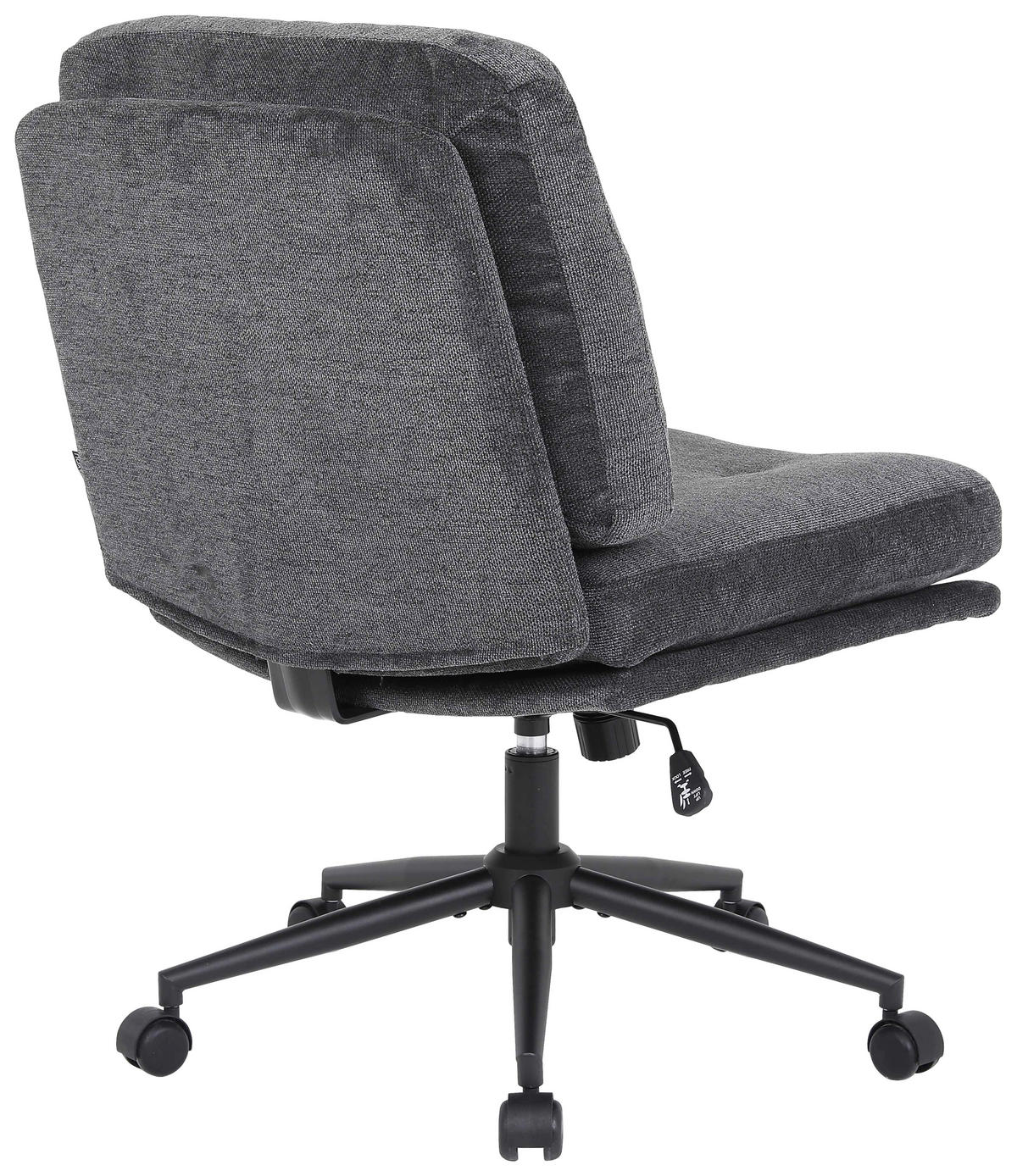 DREHSTUHL  in Mikrofaser Grau  - Schwarz/Grau, MODERN, Holz/Kunststoff (66/90/98/76cm) - MID.YOU