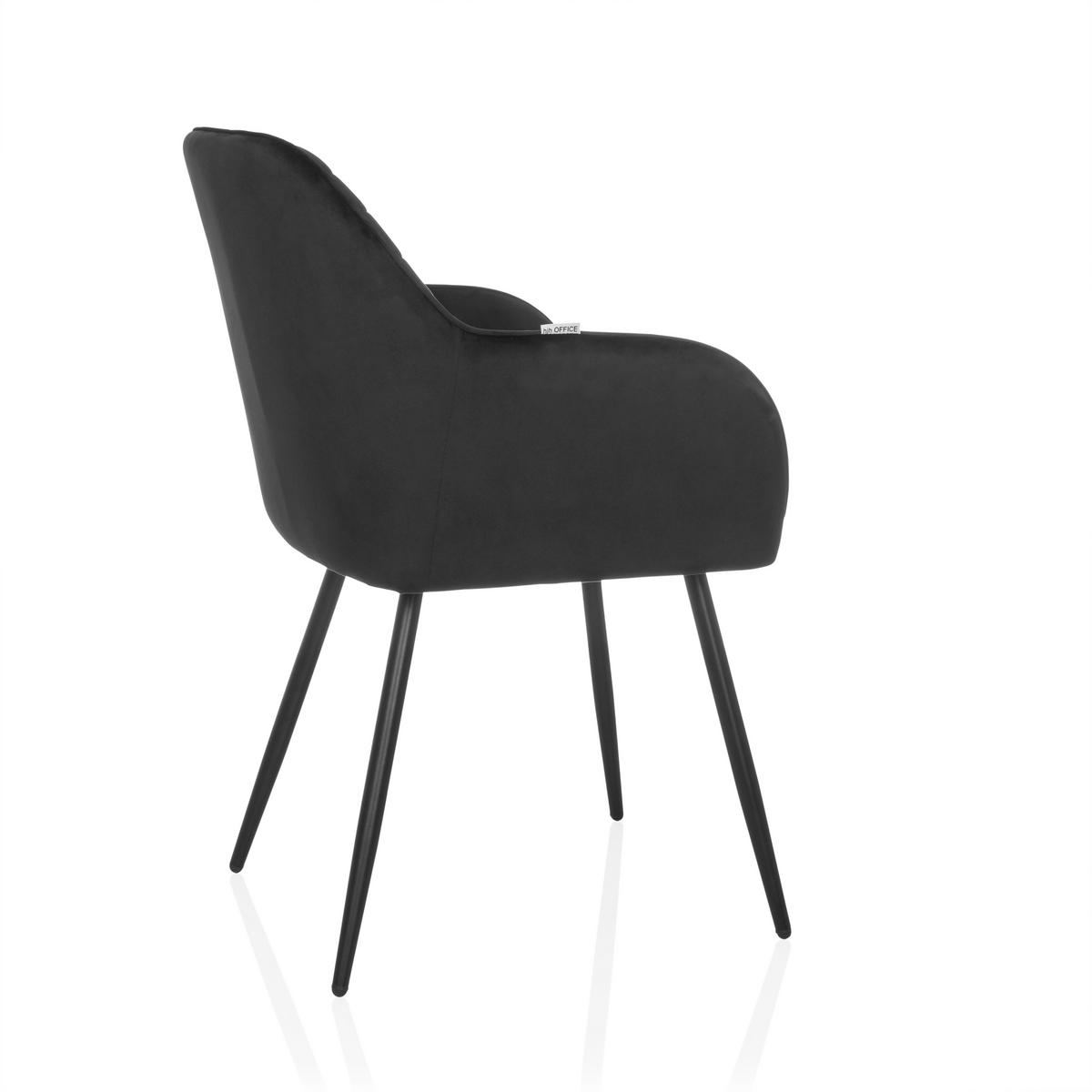 STOL MED ARMSTÖD  - svart, Modern, metall/textil (55/86/58cm) - MID.YOU