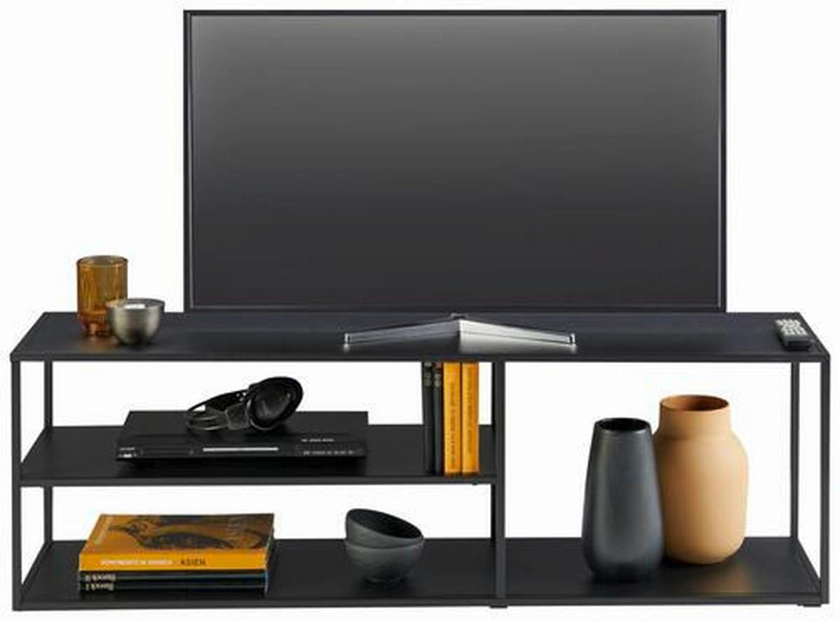 TV-ELEMENT  in 140/45/35 cm  - Schwarz, Trend, Metall (140/45/35cm) - Carryhome