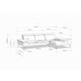 ECKSOFA in Webstoff Hellgrau  296/188 cm  - Hellgrau/Schwarz, Design, Textil/Metall (296/188cm) - Xora