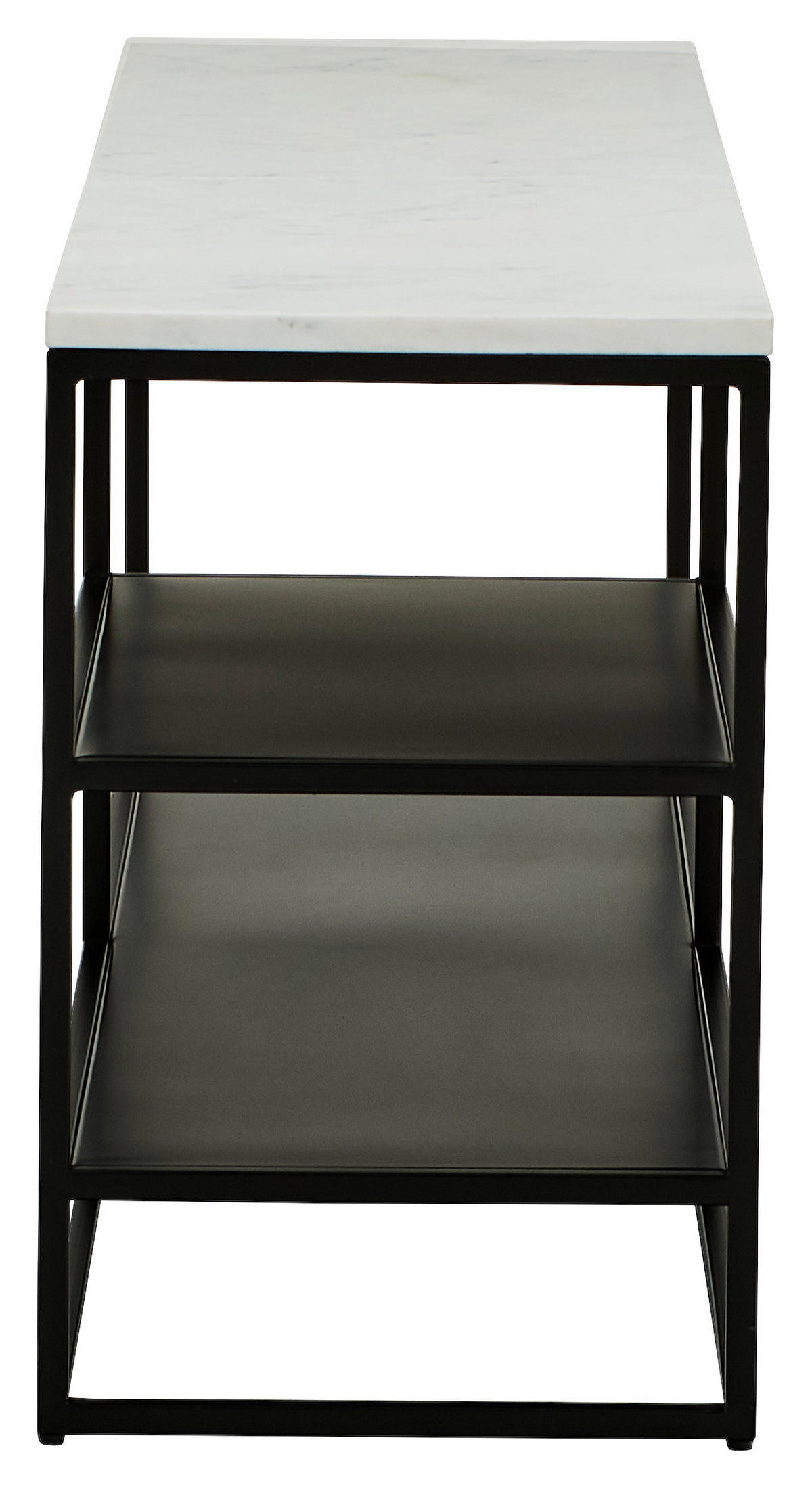 LOWBOARD  in 150/35/55 cm  - Schwarz/Weiß, Design, Holzwerkstoff/Stein (150/35/55cm) - Livetastic