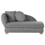 RÉCAMIERE  in Mikrofaser Grau  - Eichefarben/Grau, LIFESTYLE, Holz/Textil (88/85/176cm) - Xora