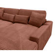 BIGSOFA Cord Bronzefarben  - Schwarz/Bronzefarben, MODERN, Kunststoff/Textil (230/85/190cm) - Carryhome