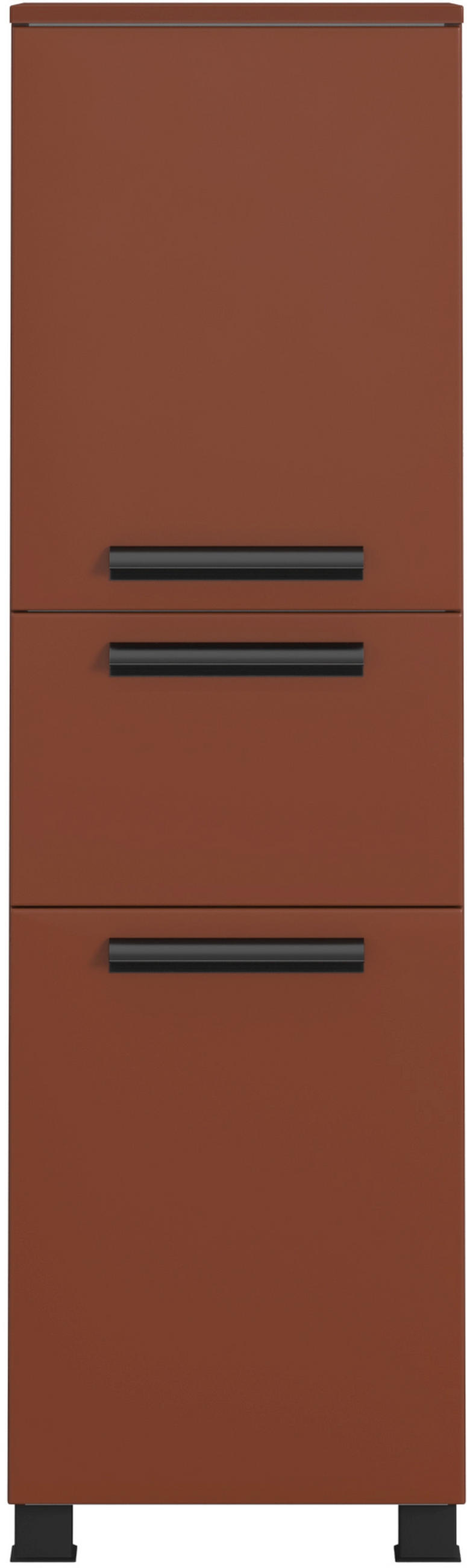 MIDISCHRANK 40/130/35 cm  - Rot/Schwarz, KONVENTIONELL, Holzwerkstoff/Kunststoff (40/130/35cm) - Xora
