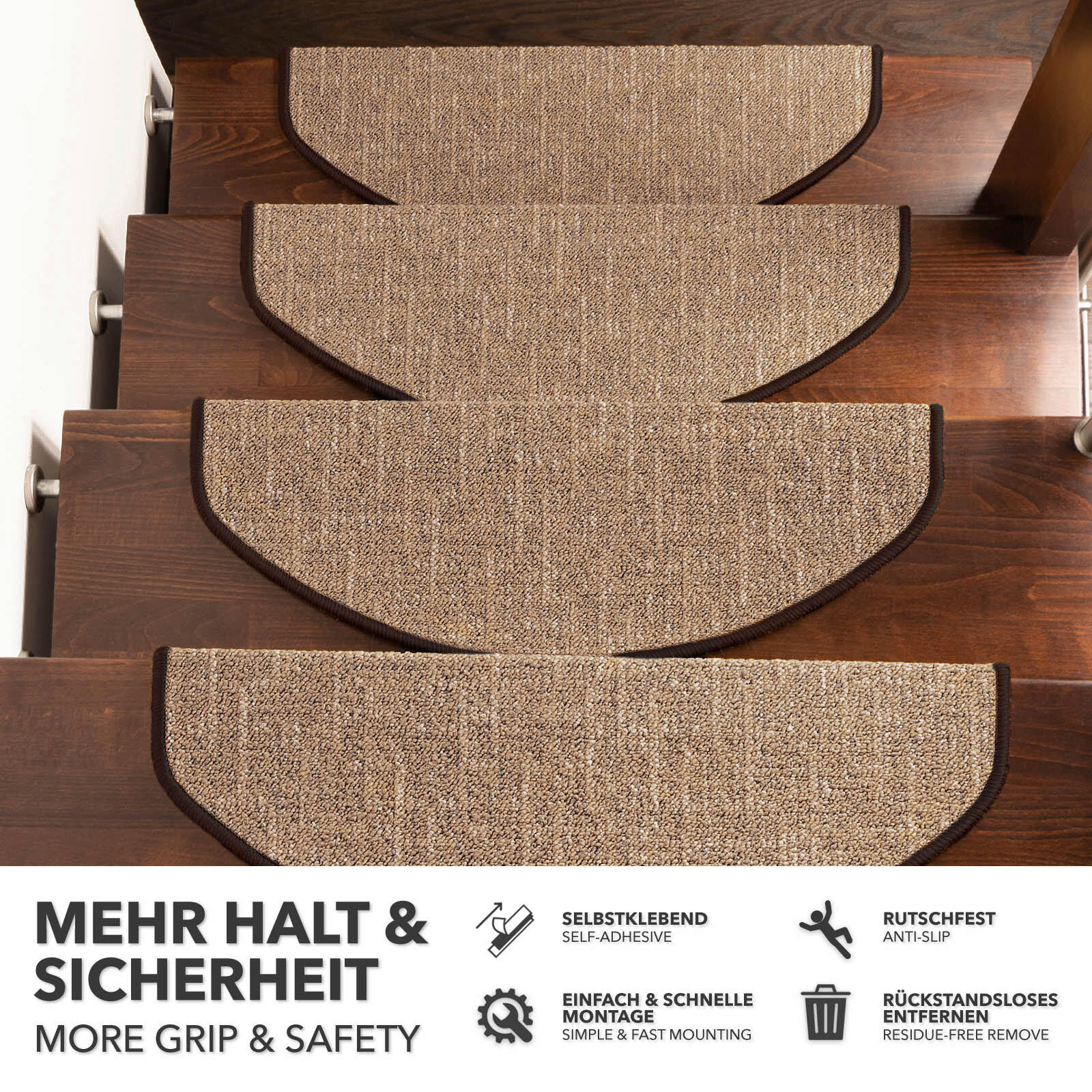 STUFENMATTE in Braun  - Braun, Basics, Textil (65/23.5cm) - Esposa