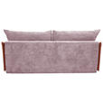 SCHLAFSOFA Cord, Flachgewebe Rosa  - Schwarz/Rosa, KONVENTIONELL, Textil/Metall (223/72/100cm) - Carryhome