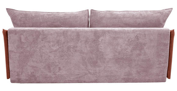 SCHLAFSOFA Cord, Flachgewebe Rosa - Schwarz/Rosa, KONVENTIONELL, Textil/Metall (223/72/100cm) - Carryhome