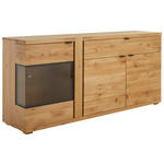 SIDEBOARD Graphitfarben, Wildeiche  170/79/43 cm  - Wildeiche/Anthrazit, Natur, Glas/Holz (170/79/43cm) - Linea Natura