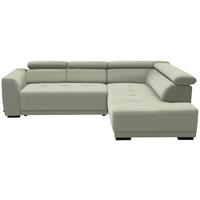 ECKSOFA in Chenille Creme  284/205 cm  - Creme/Schwarz, Design, Kunststoff/Textil (284/205cm) - Xora