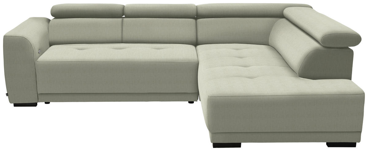 ECKSOFA in Chenille Creme  284/205 cm  - Creme/Schwarz, Design, Kunststoff/Textil (284/205cm) - Xora
