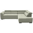 ECKSOFA in Chenille Creme  284/205 cm  - Creme/Schwarz, Design, Kunststoff/Textil (284/205cm) - Xora