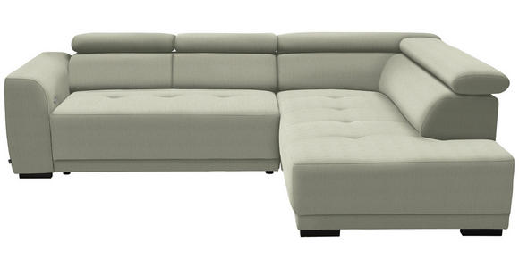 ECKSOFA in Chenille Creme 284/205 cm - Creme/Schwarz, Design, Kunststoff/Textil (284/205cm) - Xora