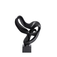 SKULPTUR - Schwarz, Basics, Kunststoff (14.5/44.5/33cm) - Light & Living