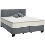 BOXSPRINGBETT 160/200 cm  in Dunkelgrau  - Dunkelgrau/Schwarz, Design, Kunststoff/Textil (160/200cm) - Hom`in