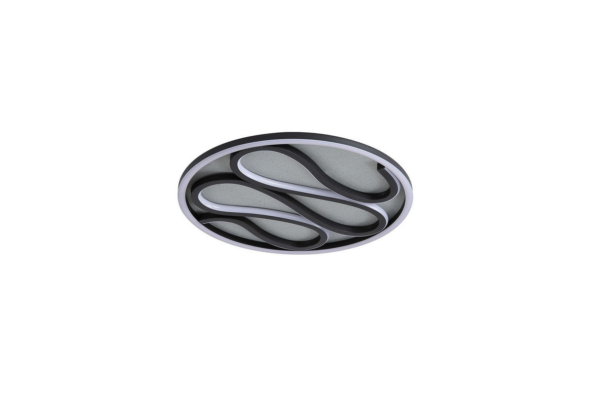 PLAFONIERĂ CU LED - alb/negru, Basics, plastic/metal (39/5cm)
