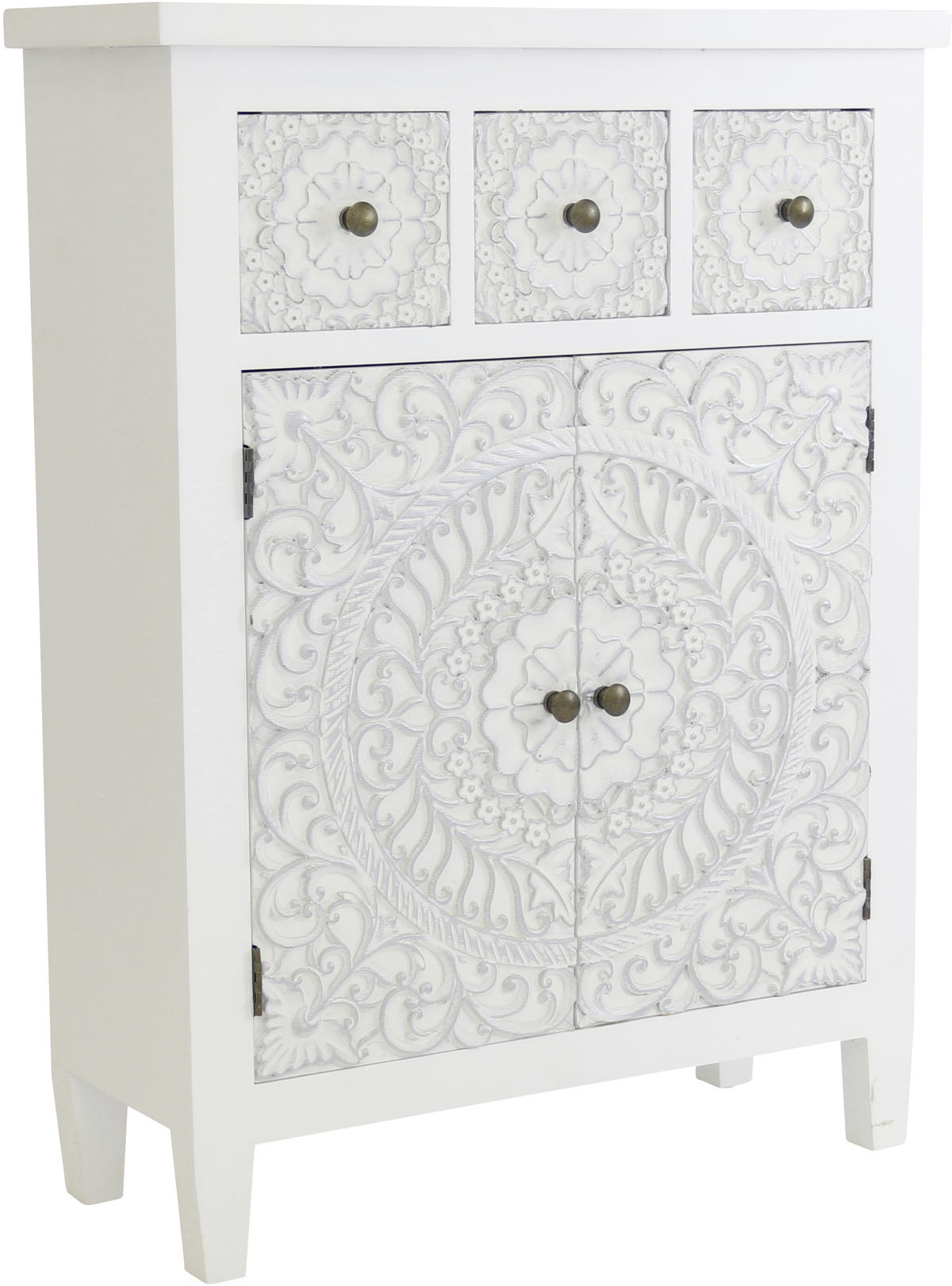 KOMMODE  in 68/73,5/27,5 cm  - Goldfarben/Weiß, Holz (68/73,5/27,5cm)