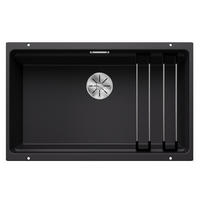 SPÜLE Etagon  - Schwarz, Basics, Stein/Metall (73/21,2/46cm) - Blanco