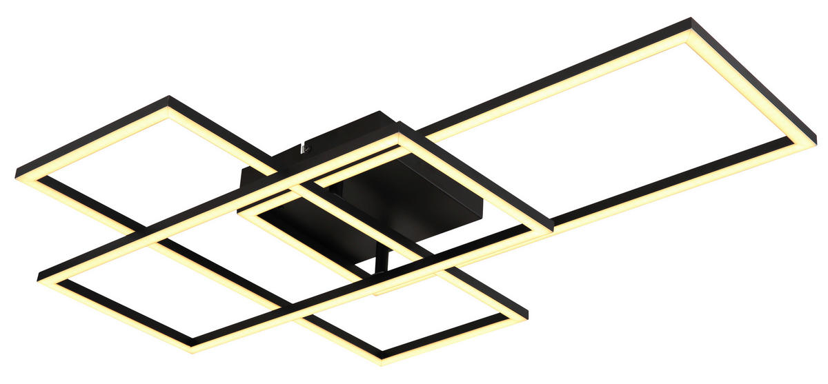 STROPNA LED-SVETILKA   //2700-6500 K/230 V/ - črna/opal, kovina/umetna masa (73,7/51/9,3cm) - Globo