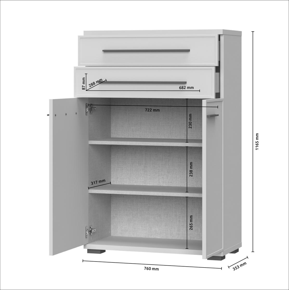 CIPELARNIK   pločasti materijal     - Moderno, pločasti materijal/plastika (76/101/36cm) - Voleo