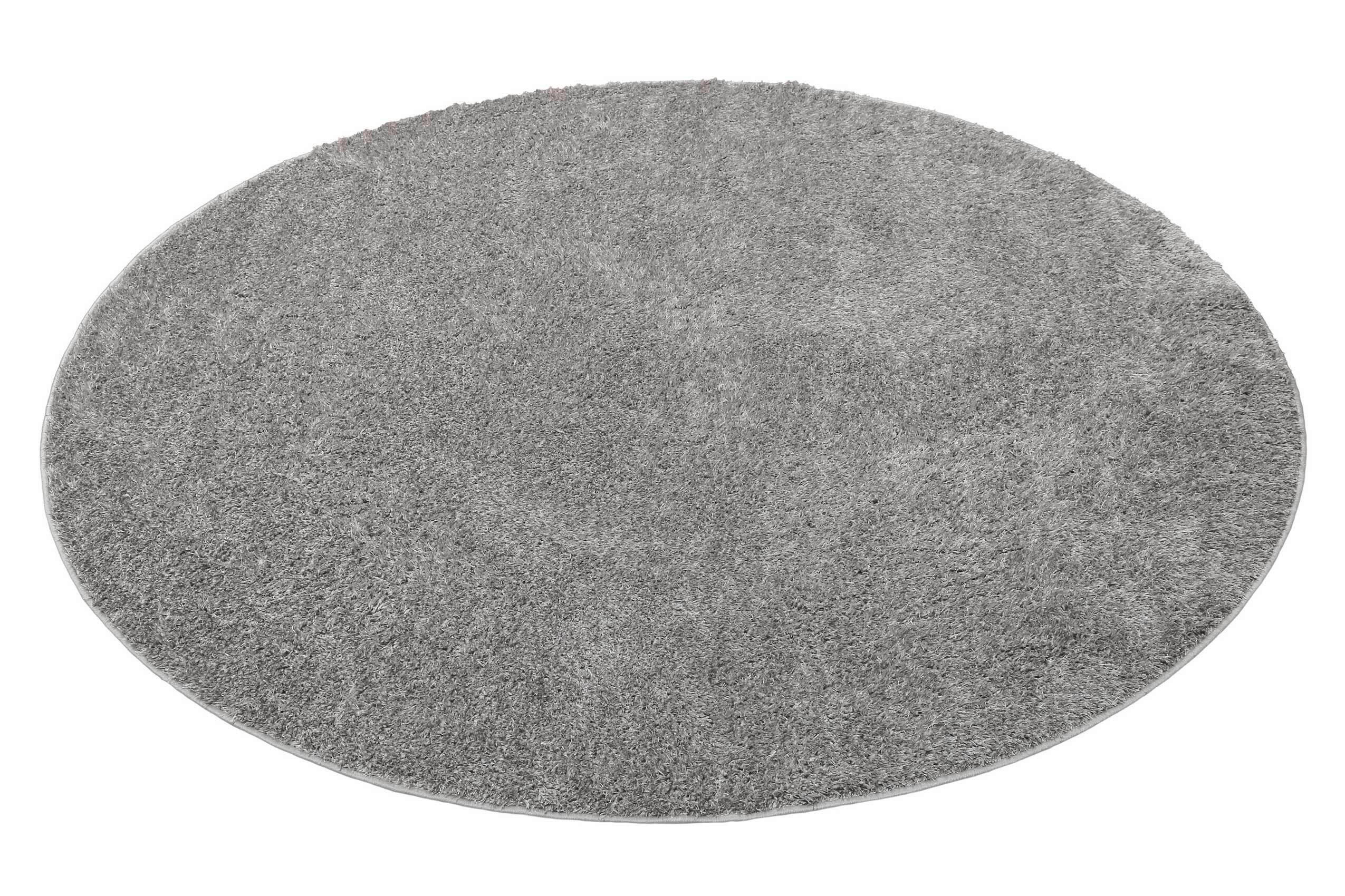 Thumbnail - Esprit Hochflorteppich Swagger Shag, Hellgrau, Textil, Uni, rund, Textiles Vertrauen - Oeko-Tex®, für Fußbodenheizung ge...