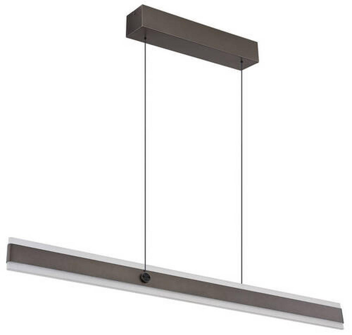 LED-HÄNGELEUCHTE 96/7,5/170 cm    - Titanfarben/Opal, Design, Kunststoff/Metall (96/7,5/170cm) - Globo