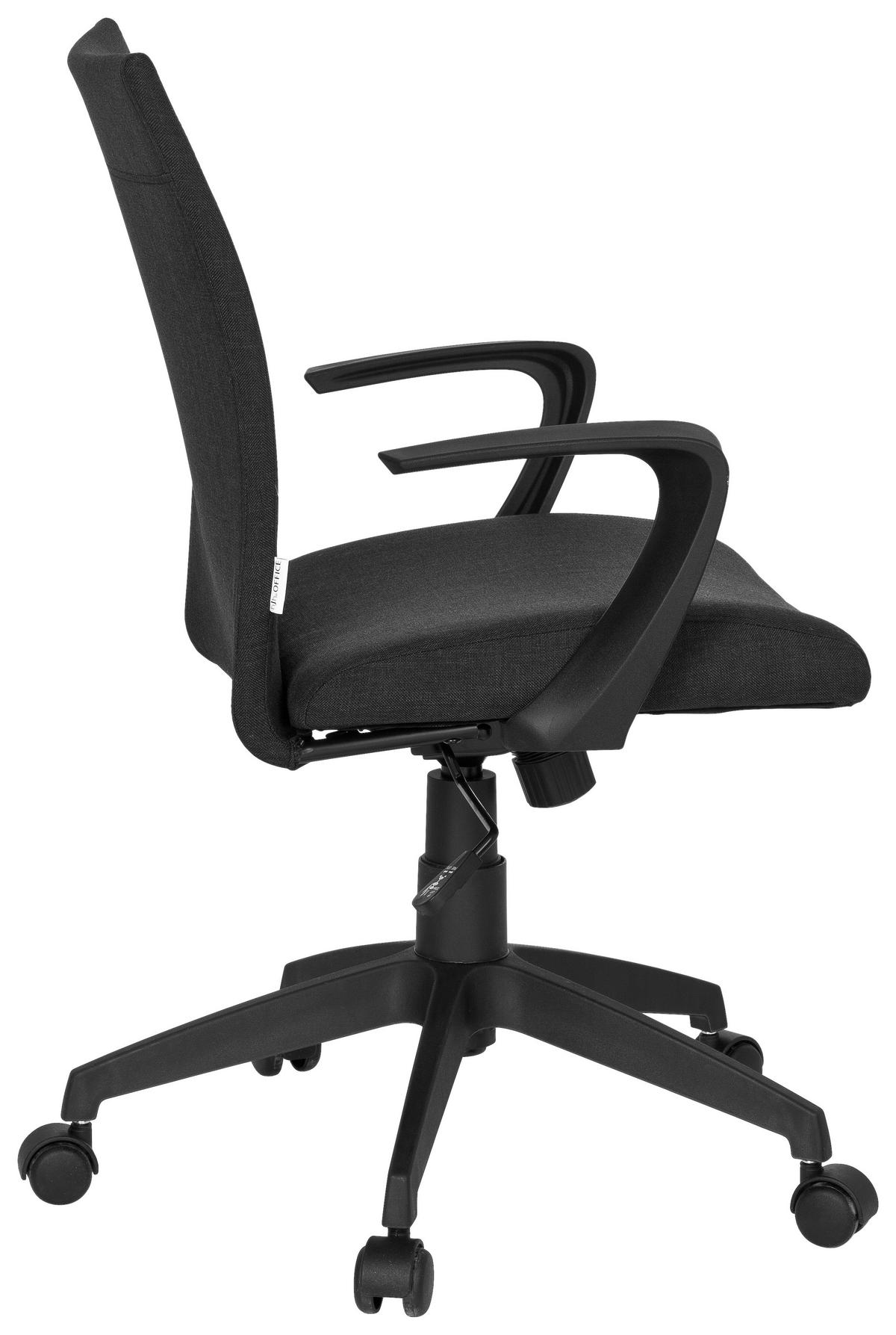 OTOČNÁ ŽIDLE, plochá tkanina, černá - černá, Moderní, textil/plast (54/104/44cm) - MID.YOU