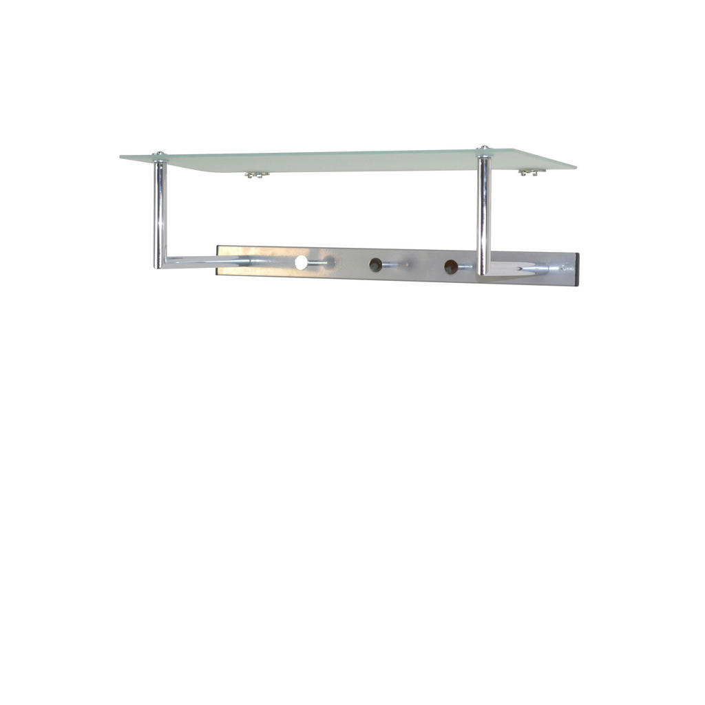Thumbnail - Mid.you Wandgarderobe, Silber, Metall, Glas, Uni, 61x18x30 cm, Hutablage, Kleiderstange, Garderobe, Garderobenleisten & ...