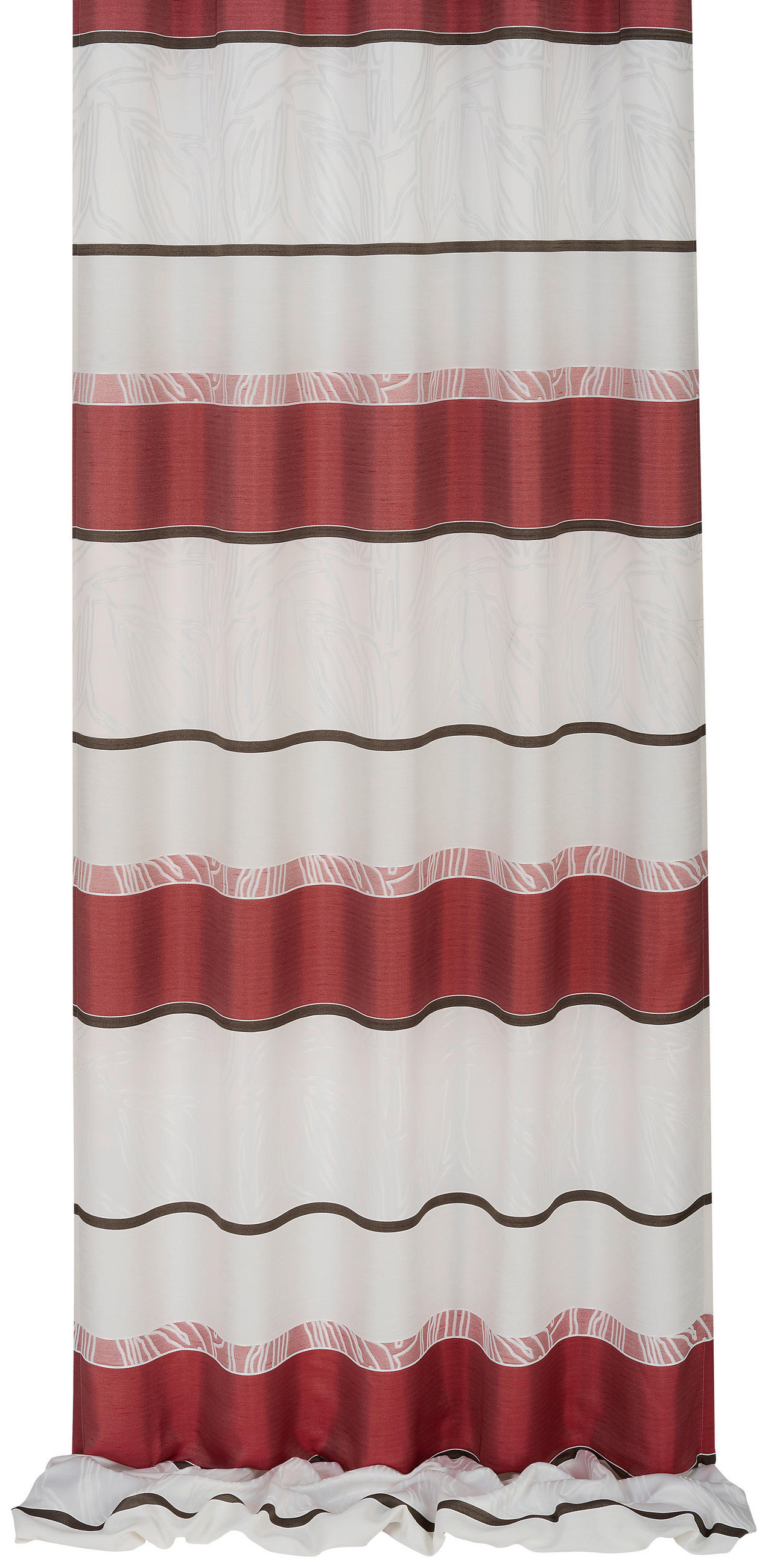 VORHANGSTOFF per lfm halbtransparent  - Rot, KONVENTIONELL, Textil (140cm) - Esposa