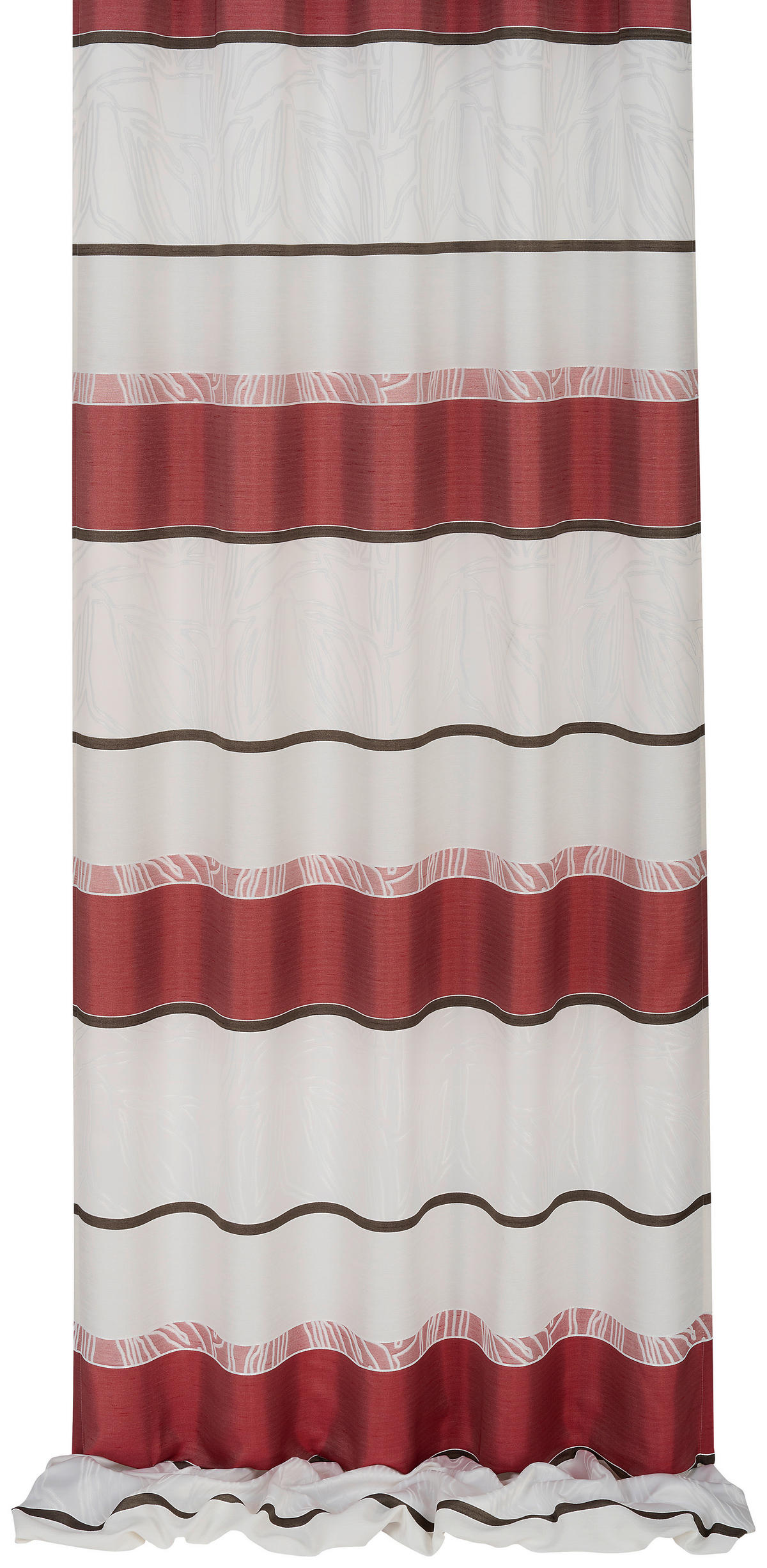 VORHANGSTOFF per lfm halbtransparent  - Rot, KONVENTIONELL, Textil (140cm) - Esposa