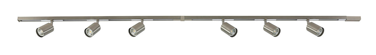 SCHIENENSYSTEM 210/5,5/14 cm  - Nickelfarben, Trend, Kunststoff/Metall (210/5,5/14cm) - Collett's Monde
