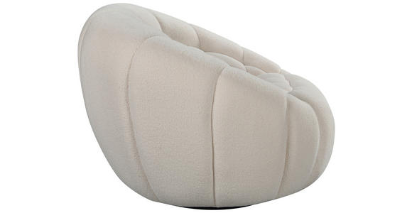 SESSEL in Struktur Creme  - Creme/Schwarz, Design, Textil (114/77/104cm) - Carryhome