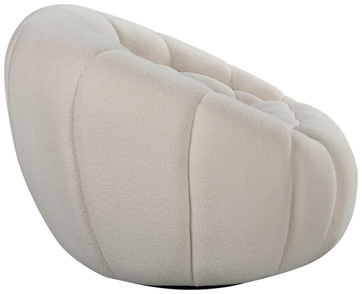 SESSEL Struktur Creme    - Creme/Schwarz, Design, Textil (114/77/104cm) - Carryhome