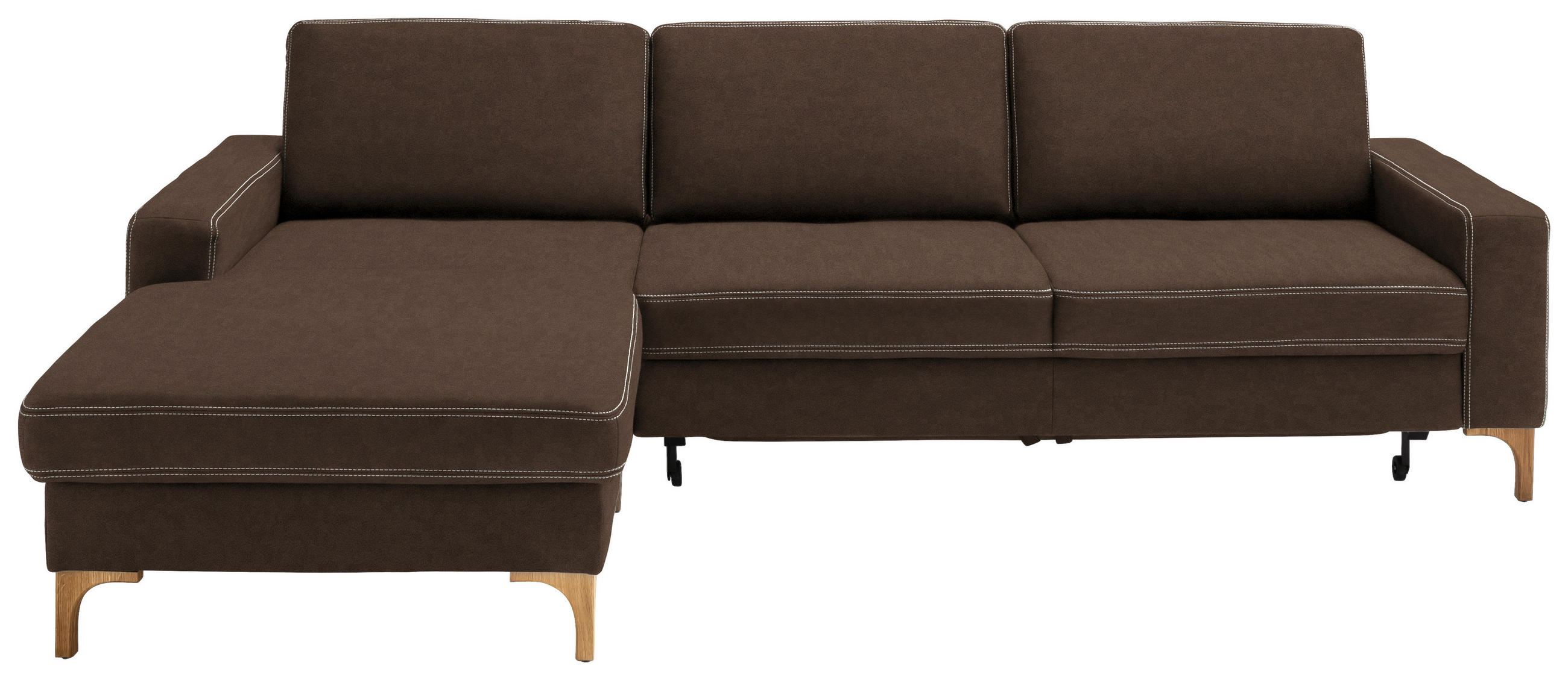 ECKSOFA in Mikrofaser Braun  - Beige/Braun, Design, Textil (185/278cm) - Pure Home Lifestyle
