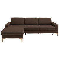 ECKSOFA in Mikrofaser Braun  - Beige/Braun, Design, Textil (185/278cm) - Pure Home Lifestyle
