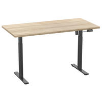 SCHREIBTISCH  in Schwarz, Sonoma Eiche  - Silberfarben/Schwarz, Design, Holzwerkstoff/Metall (110/71/80cm) - MID.YOU
