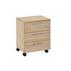 ROLLCONTAINER 40/56/39 cm  - Silberfarben/Sonoma Eiche, MODERN, Holzwerkstoff/Kunststoff (40/56/39cm) - Carryhome