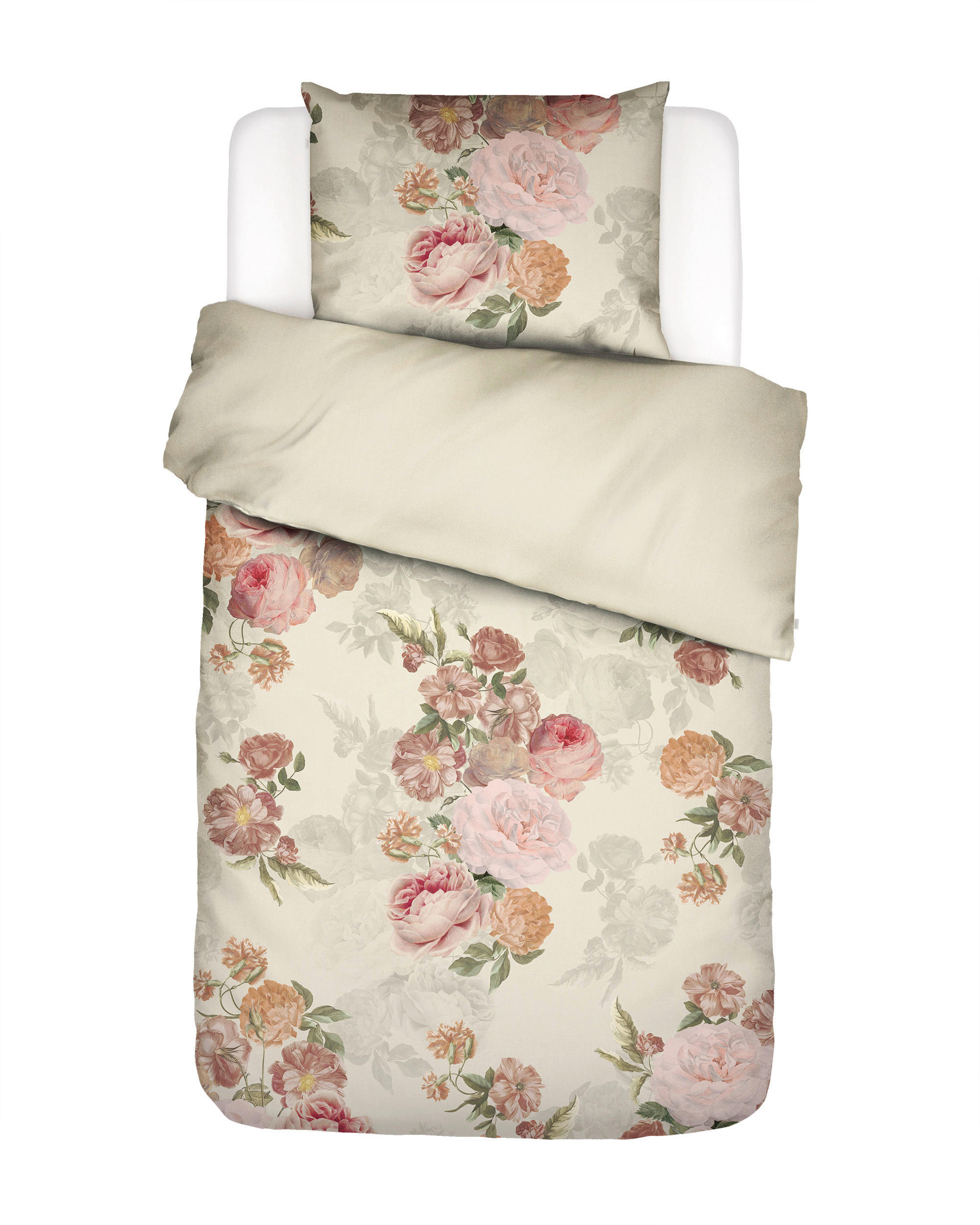 POVLAK NA PŘIKRÝVKU, satén, krémová, 140/200 cm - krémová, Basics, textil (140/200cm) - Essenza