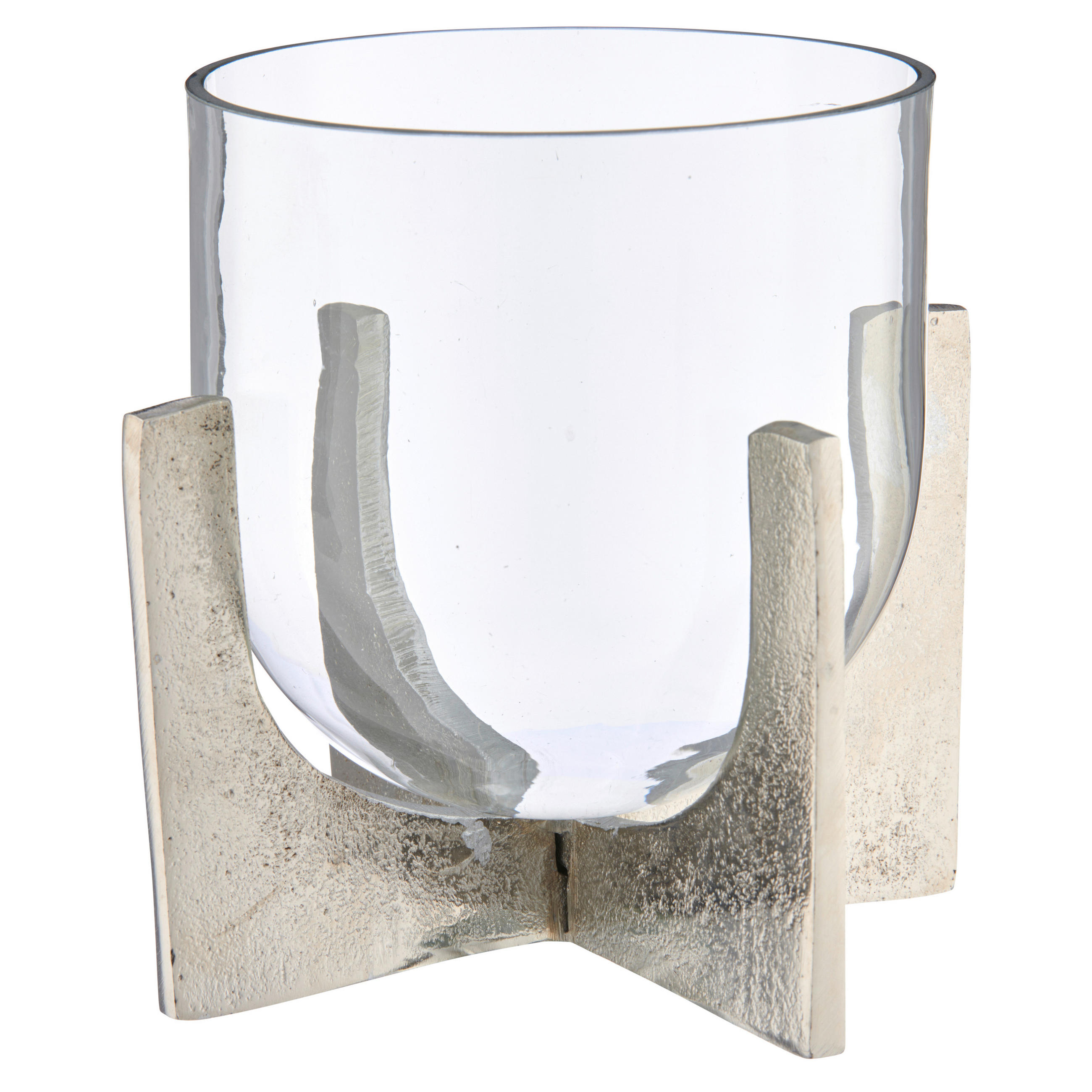 TEELICHTHALTER  - Silberfarben, Basics, Metall (13/15/13cm) - Ambia Home