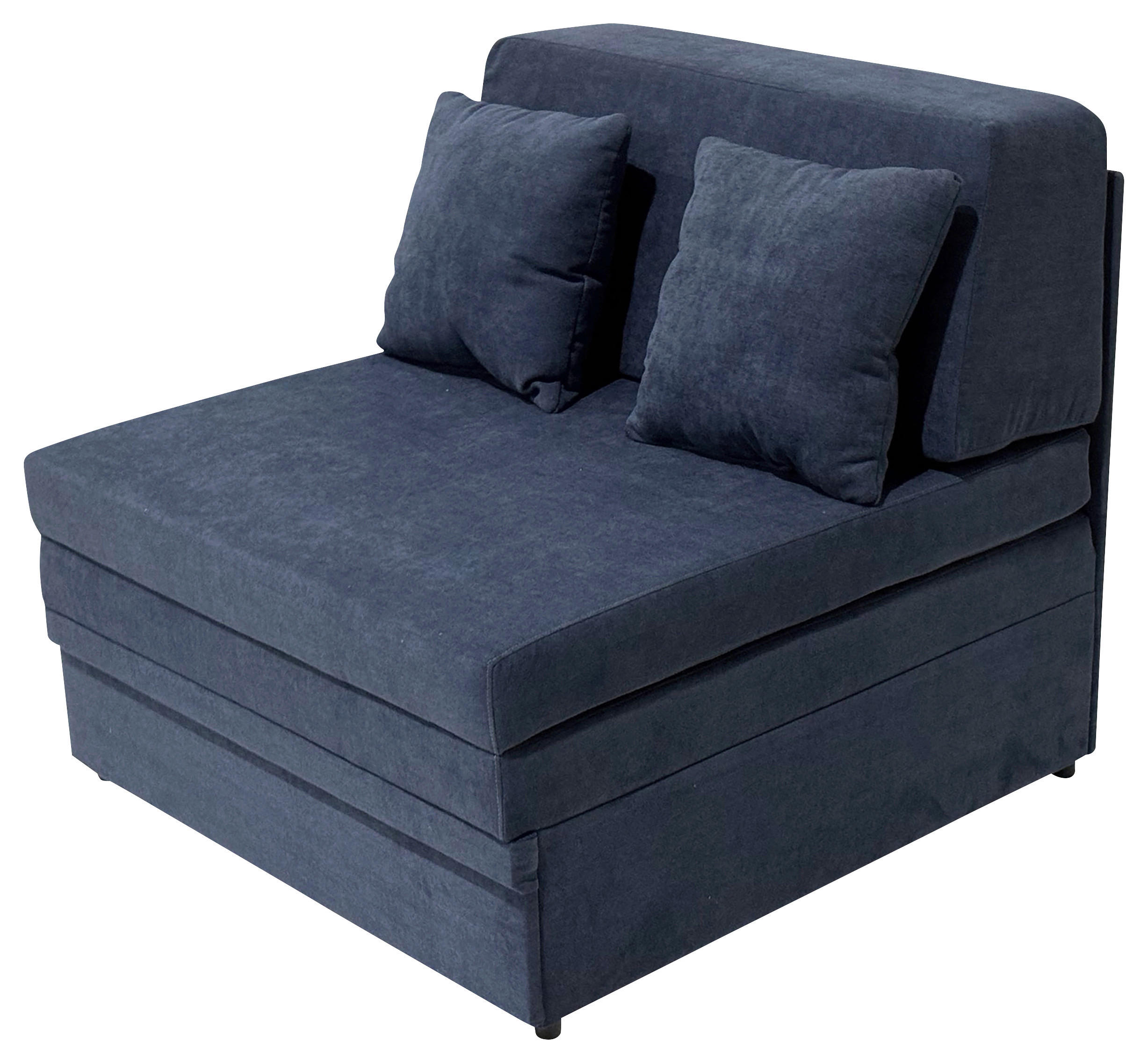 FOTELJ S FUNKCIJO LEŽIŠČA,  modra tekstil - modra, Moderno, tekstil (90/100/90cm) - Carryhome