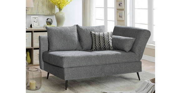 SCHLAFSOFA in Webstoff Blau  - Blau/Schwarz, MODERN, Textil/Metall (205/90/92cm) - Novel