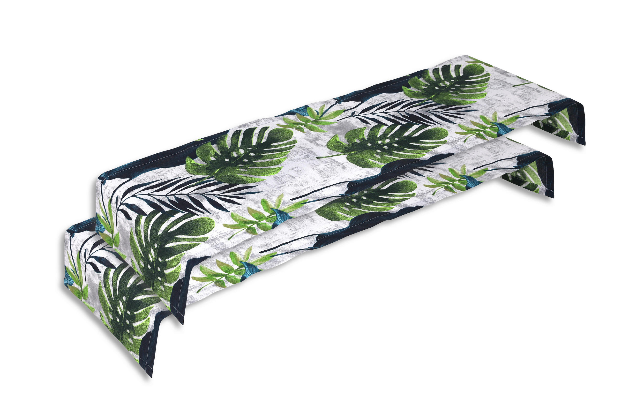 XXXLutz Tischläufer Blau, Grün, Hellgrau 40x140 cm