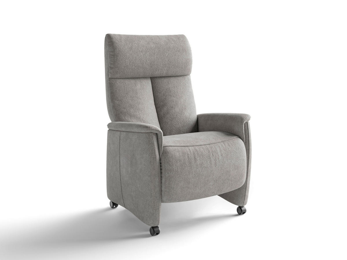 RELAXAČNÍ KŘESLO, textil, šedá - šedá/černá, Basics, textil/plast (76/110/84cm) - Sit & More