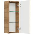 HÄNGESCHRANK 30/70/20 cm  - Chromfarben/Eichefarben, KONVENTIONELL, Glas/Holzwerkstoff (30/70/20cm) - Xora